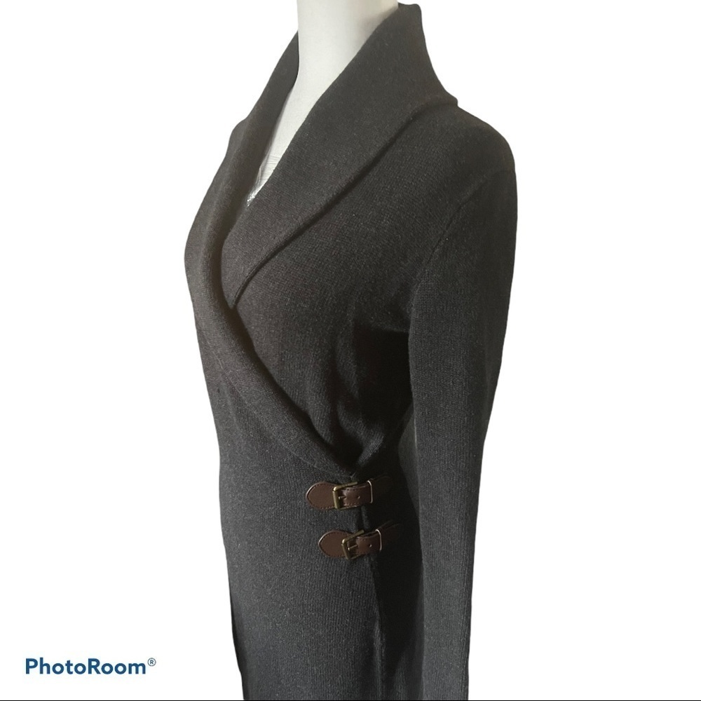 Lauren by Ralph Lauren charcoal sweater dress S - Picture 3 of 7